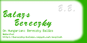 balazs bereczky business card